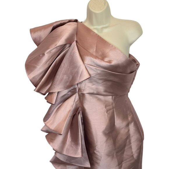 Solace London The Rio One Shoulder Mini Dress in Pink NWT - Size 4 - Picture 9 of 11